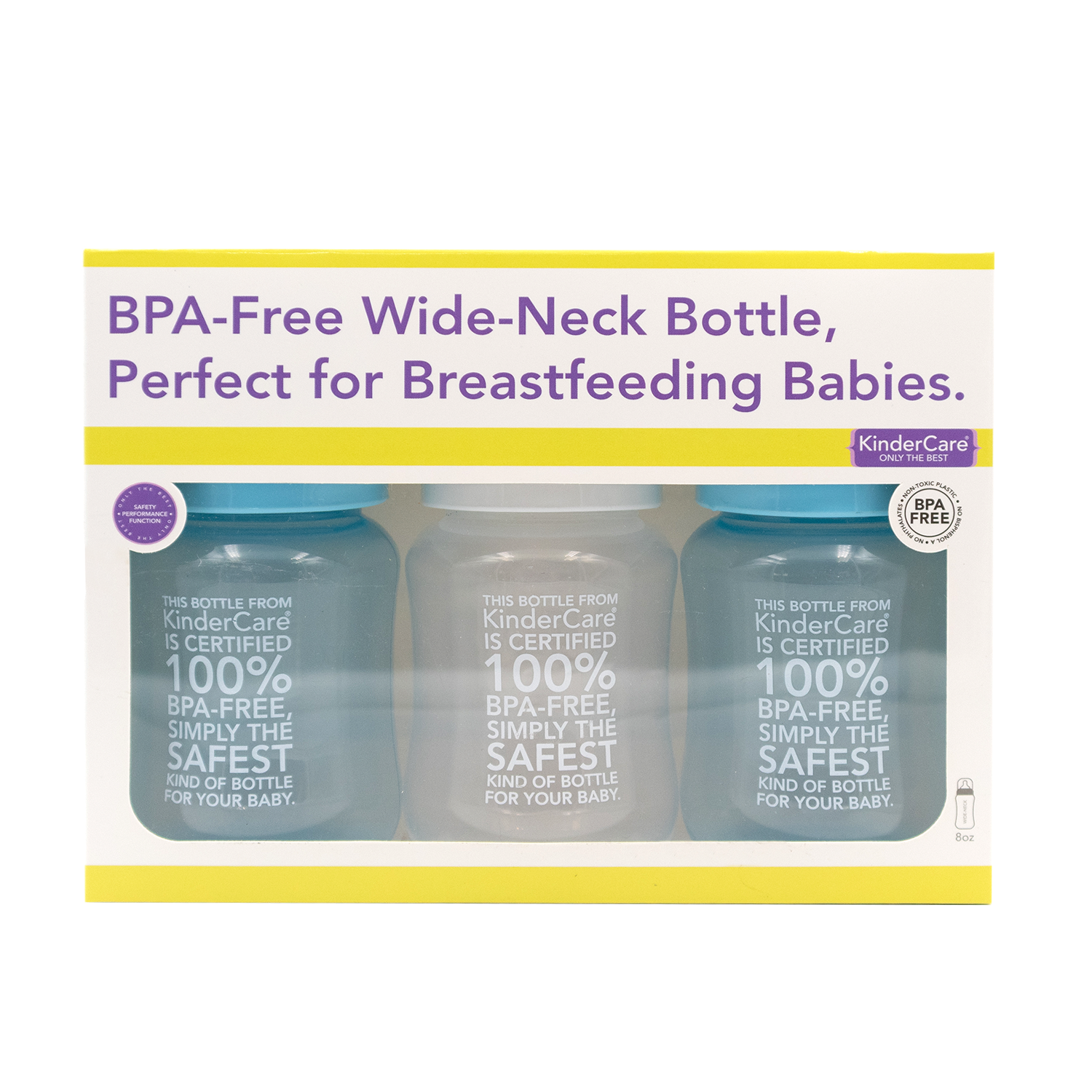 8oz BPA-Free Wide Neck Tinted Bottle (Set of 3)