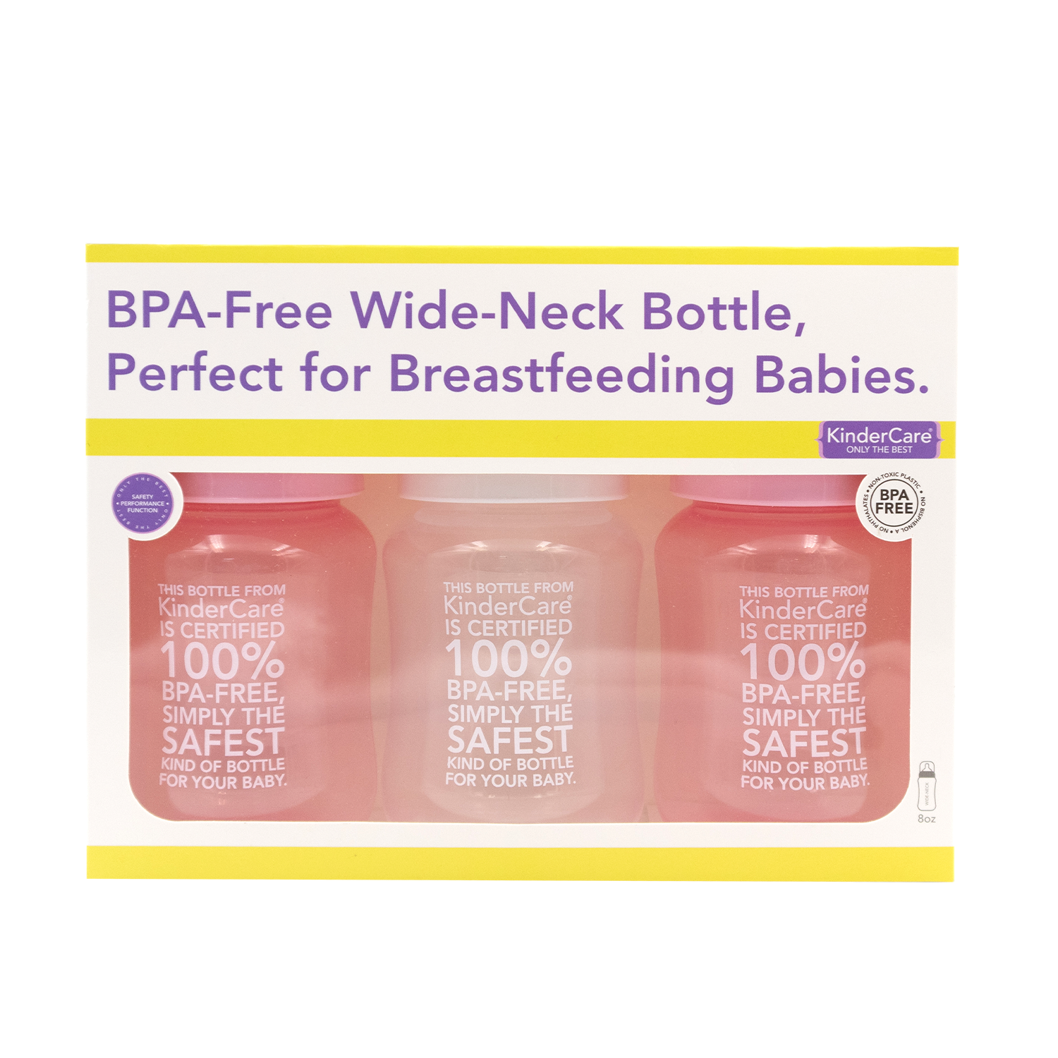 8oz BPA-Free Wide Neck Tinted Bottle (Set of 3)