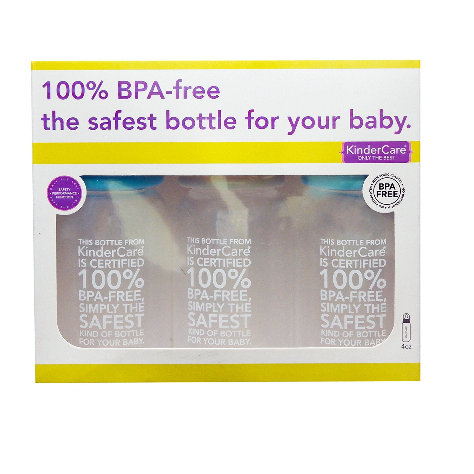 4oz BPA-Free Standard Bottle (Set of 3)