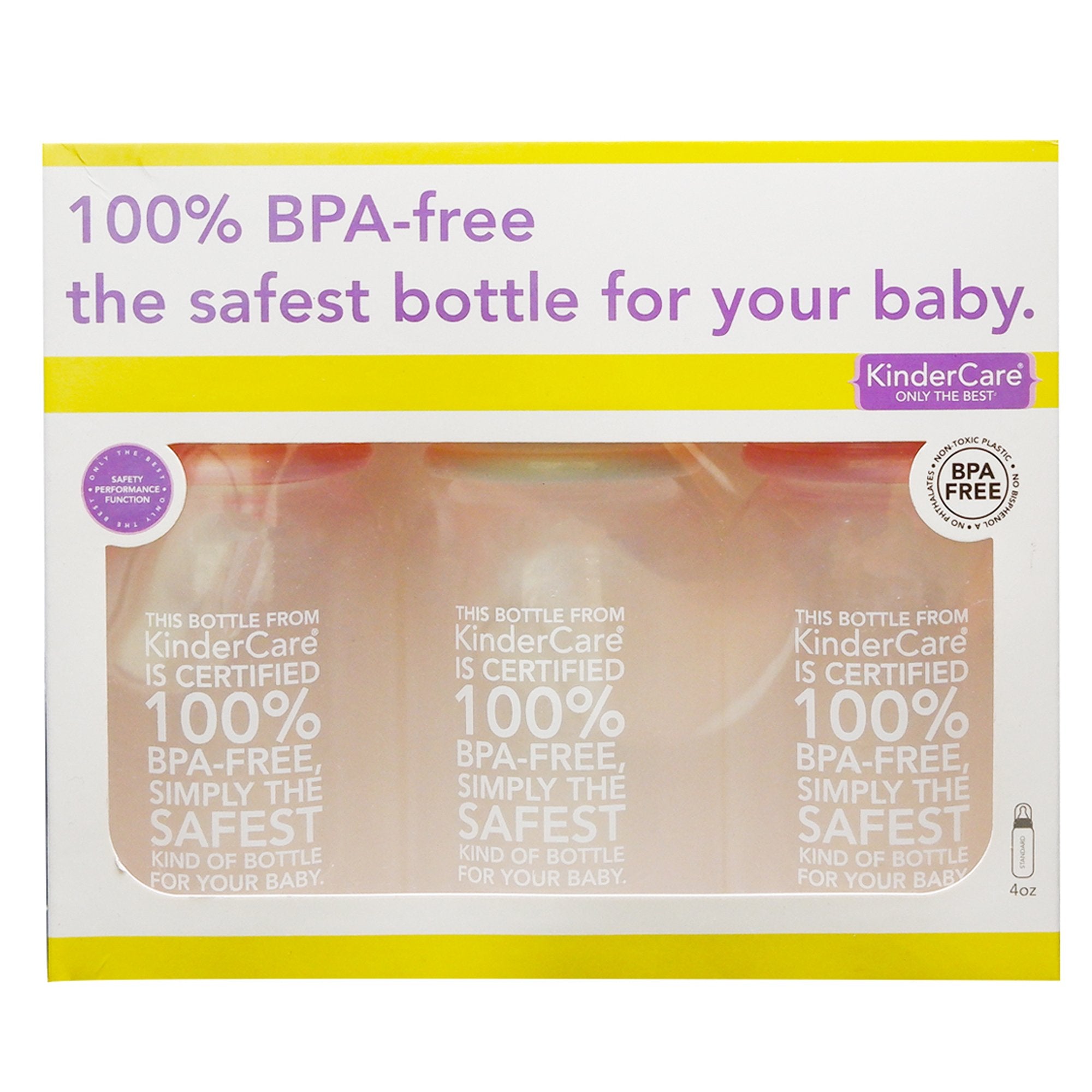 4oz BPA-Free Standard Bottle (Set of 3)