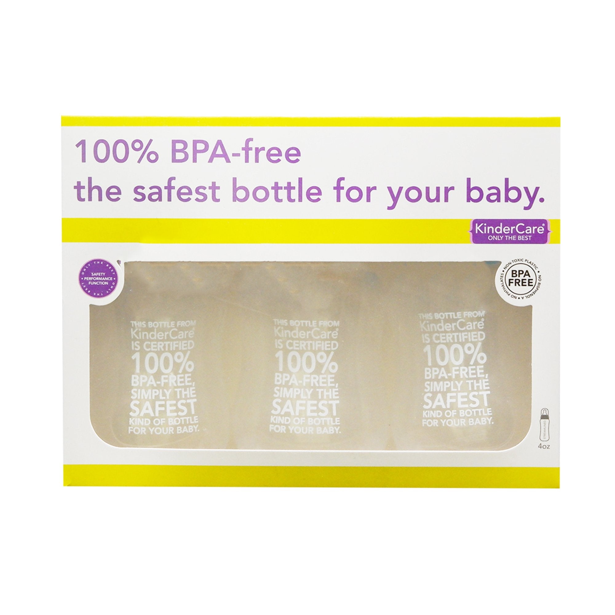 4oz BPA-Free Streamlined Bottle (Set of 3)
