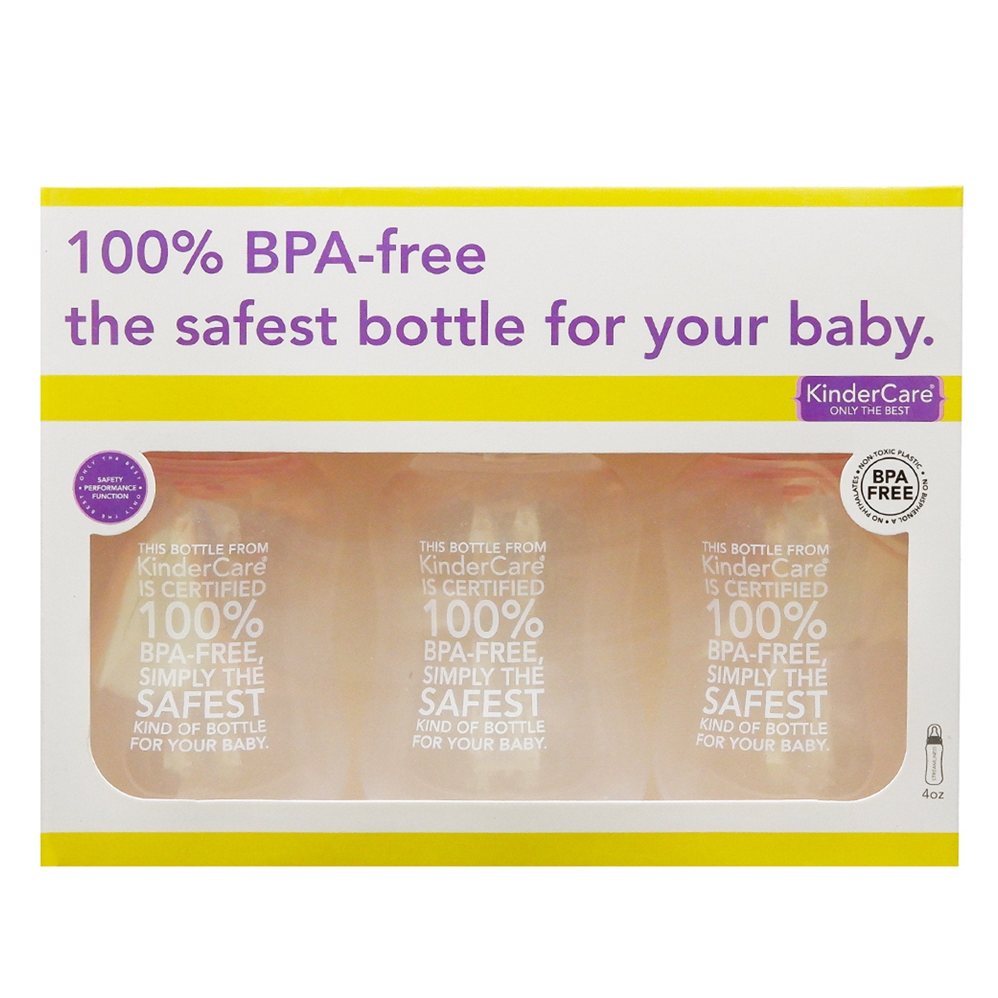 4oz BPA-Free Streamlined Bottle (Set of 3)