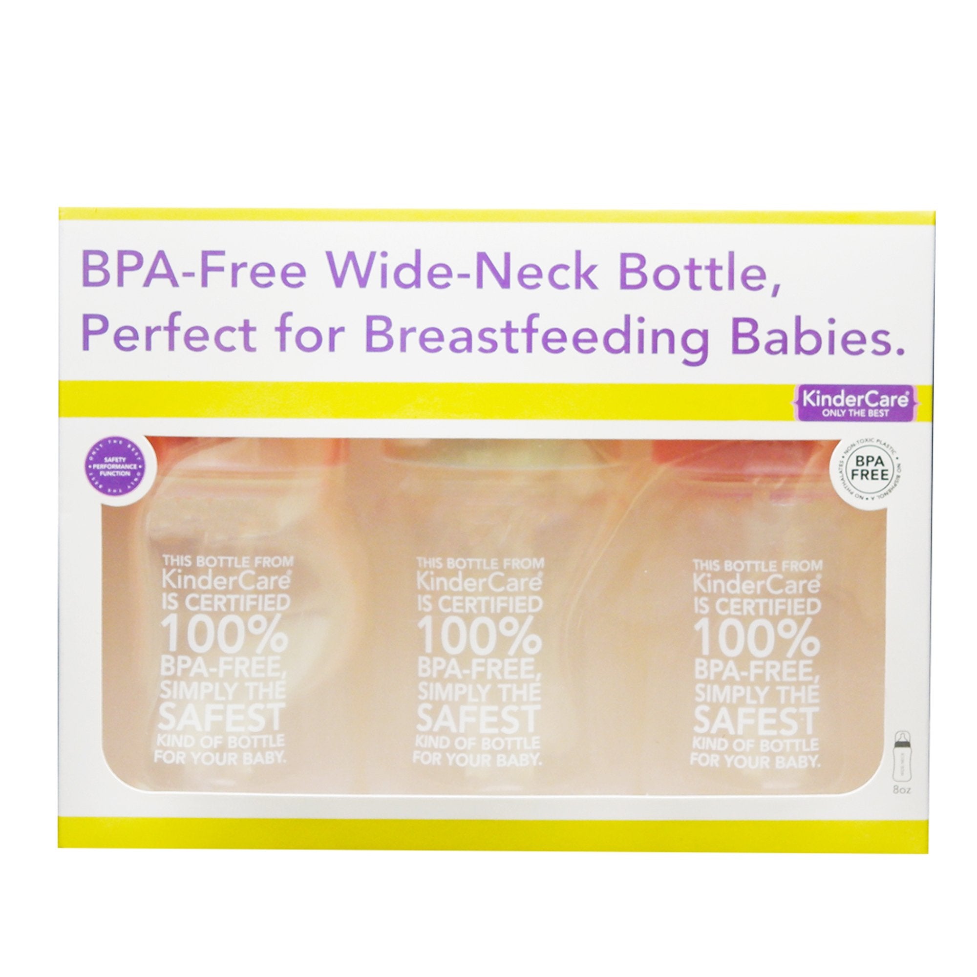 8oz BPA-Free Wide Neck Bottle (Set of 3)